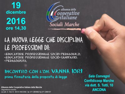 SOCIALI: ANNULLATO CONFRONTO CON L’ON. IORI SU NUOVA LEGGE EDUCATORI PROFESSIONALI