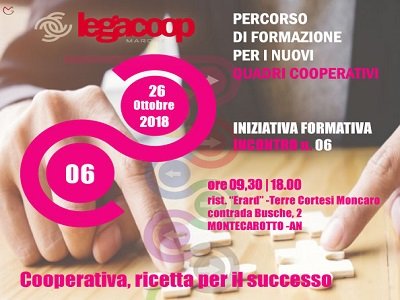 FORMAZIONE: COOPERATIVA, RICETTA PER IL SUCCESSO