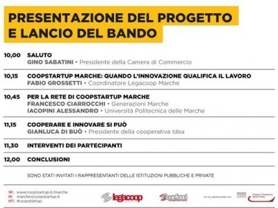 COOPSTARTUP MARCHE: PRESENTAZIONE AD ASCOLI PICENO