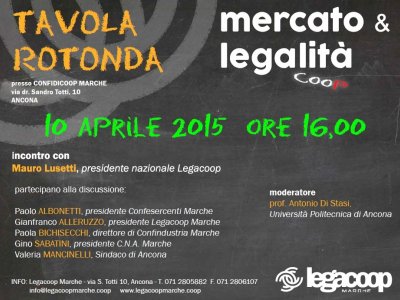 MERCATO & LEGALITA’: LE COOPERATIVE A CONFRONTO CON IL PRESIDENTE LUSETTI